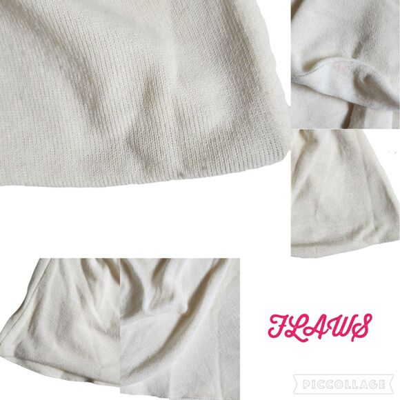 Self Esteem Off White Crochet Sleeveless Open Front Boho Vest sz S - Picture 5 of 12